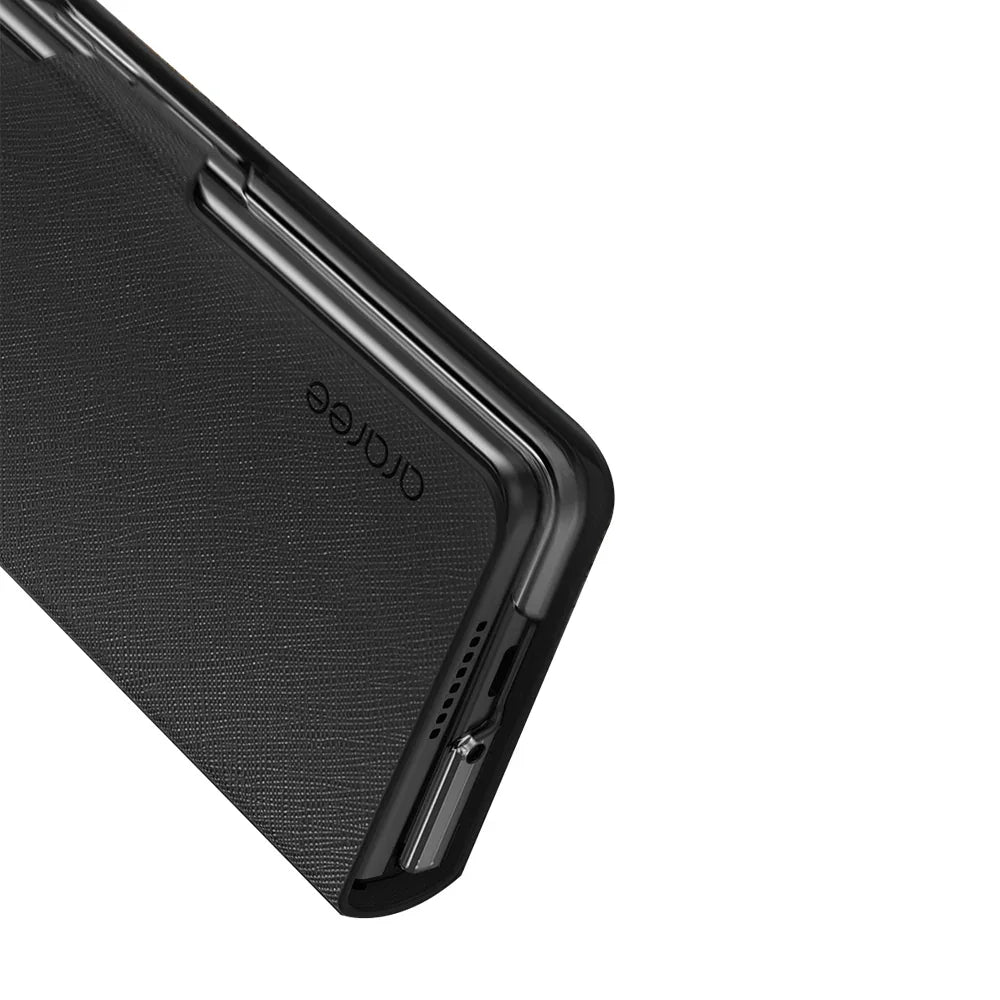 Araree Bonnet Diary Flip Case For Samsung Galaxy Z Fold 3 - Black - Tashqila Araree Bonnet Diary Flip Case For Samsung Galaxy Z Fold 3 - Black - Tashqila